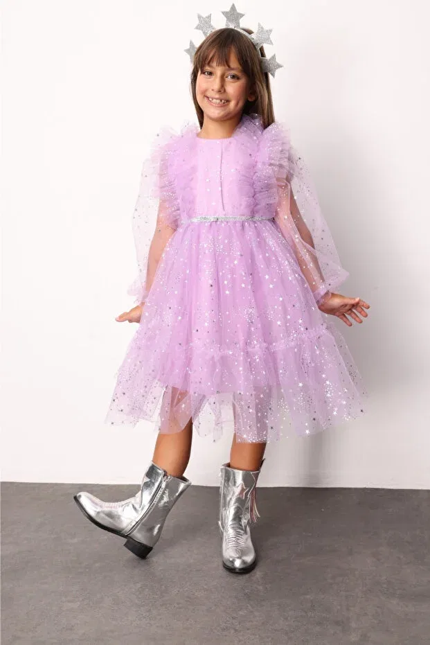 Детское платье для девочек с коротким рукавом stella Le Mabelle, Lilac