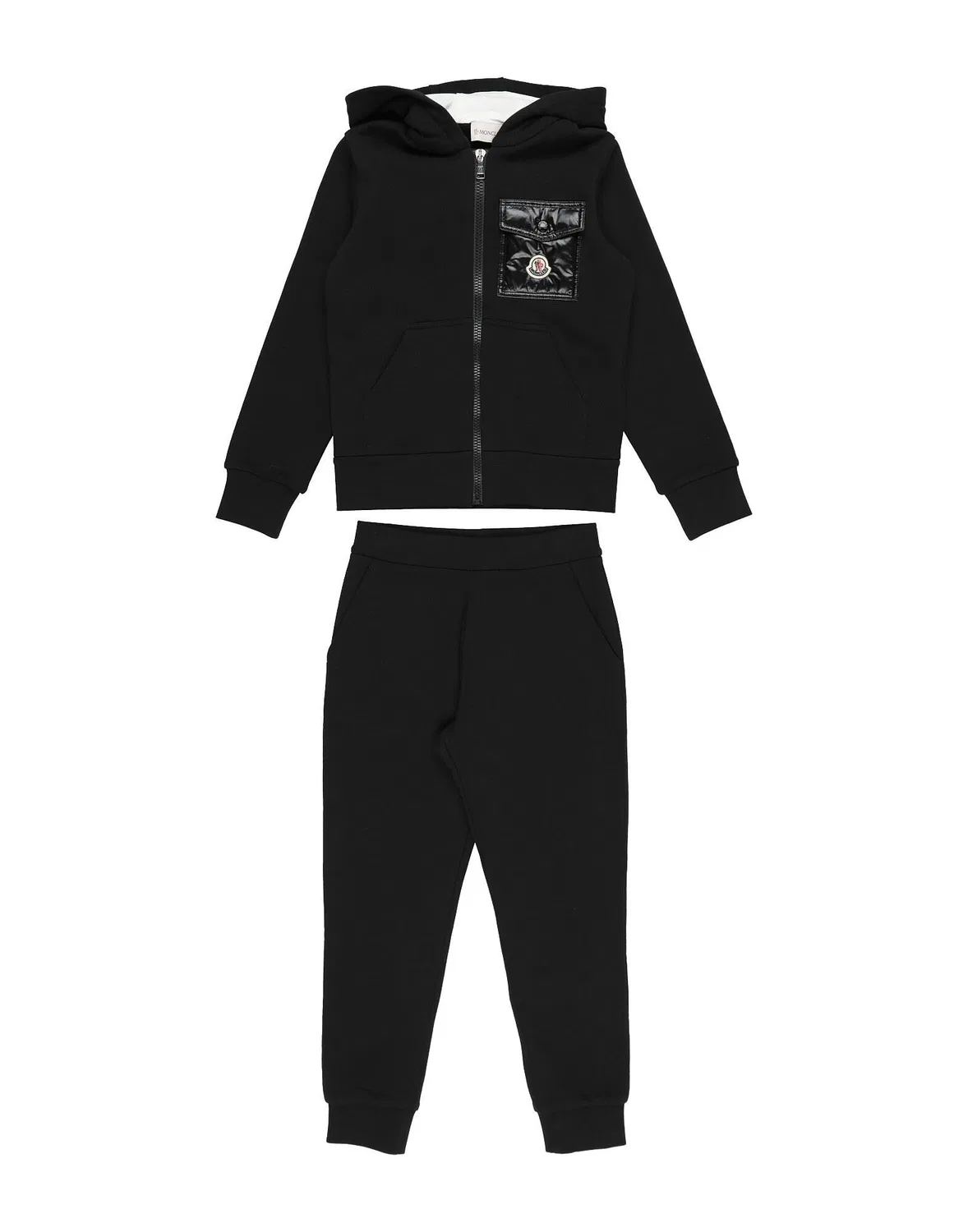 Детский спортивный костюм на молнии Moncler, черный