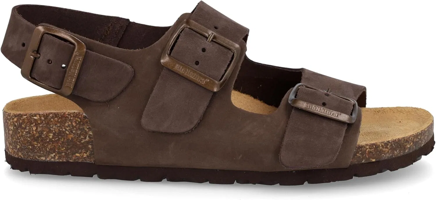 BioNatura 11 Sahara Imb V. Nabuk Мужские сандалии с анатомической стелькой, Head Of Dark Brown