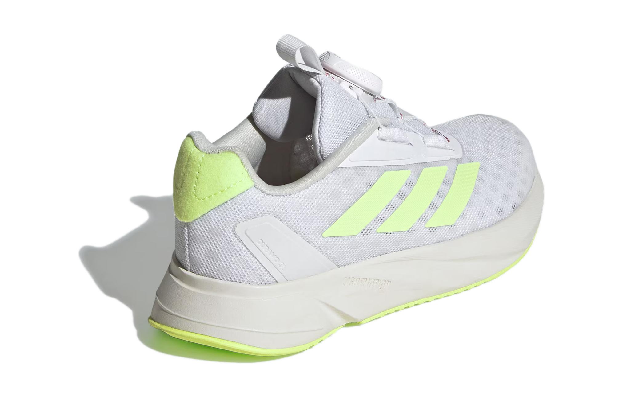 Детские повседневные кроссовки Adidas Duramo SL с противоскользящей подошвой, амортизацией и дышащим верхом, бело-зеленые — фото 4