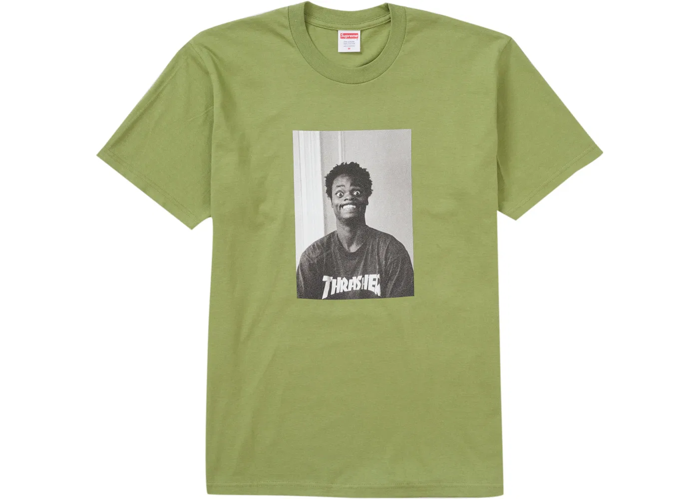 Мужская футболка с принтом Supreme Thrasher Harold Tee, Moss