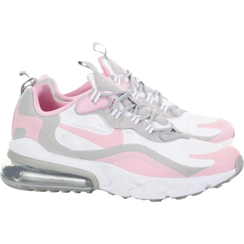 Детские кроссовки для мальчиков с большим воздушным блоком Air Max 270 React (Gs) NIKE, White Black — фото 2
