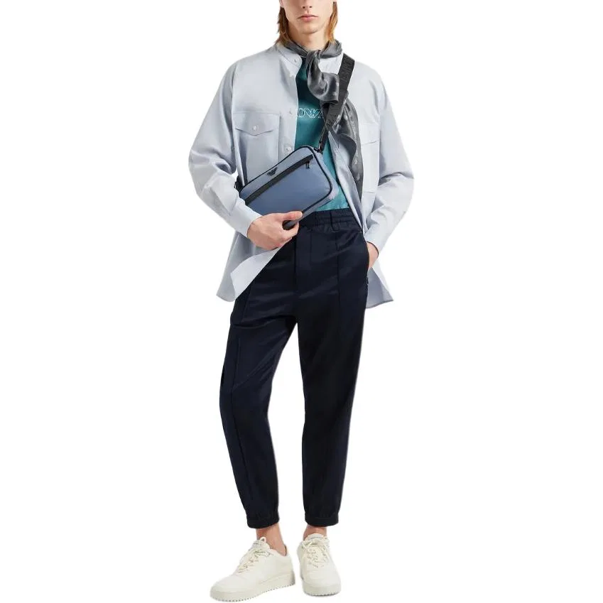 Мужская рубашка Sky Blue EMPORIO ARMANI — фото 3