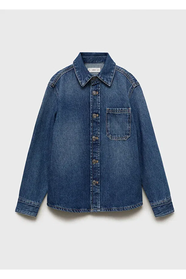 Хлопковая джинсовая куртка Mango Kids — фото 3