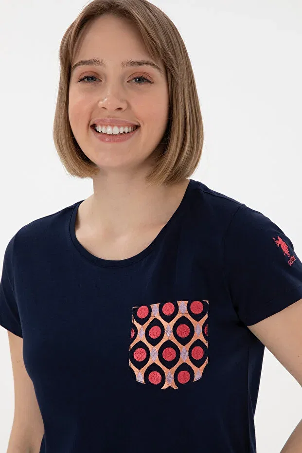 Женская футболка с коротким рукавом U.S. Polo Assn., Navy Blue — фото 2