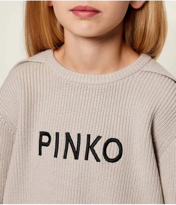 Свитер Regular Fit Pinko Up, бежевый — фото 4