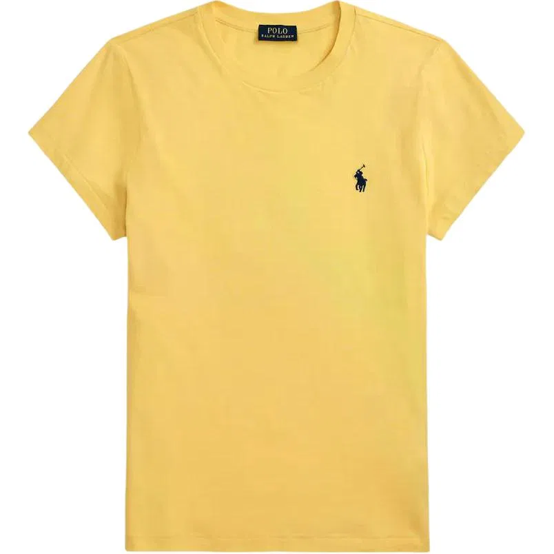 Футболка с круглым вырезом из хлопка, Polo Ralph Lauren, University Yellow