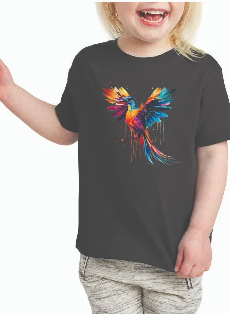 Футболка с принтом капли для девочек Printshop4Me, черный