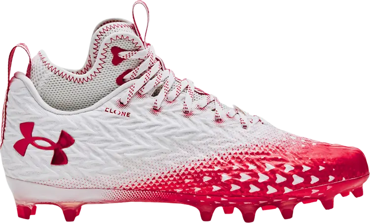 

Бутсы Under Armour Spotlight Clone 3.0 MC White Red, белый