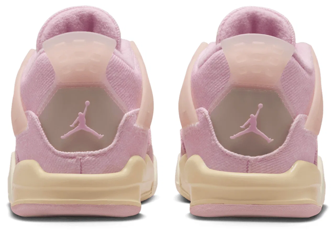 Кроссовки для малышей Jordan Retro 4, цвет Pinksicle/Coconut Milk/Anthracite — фото 3