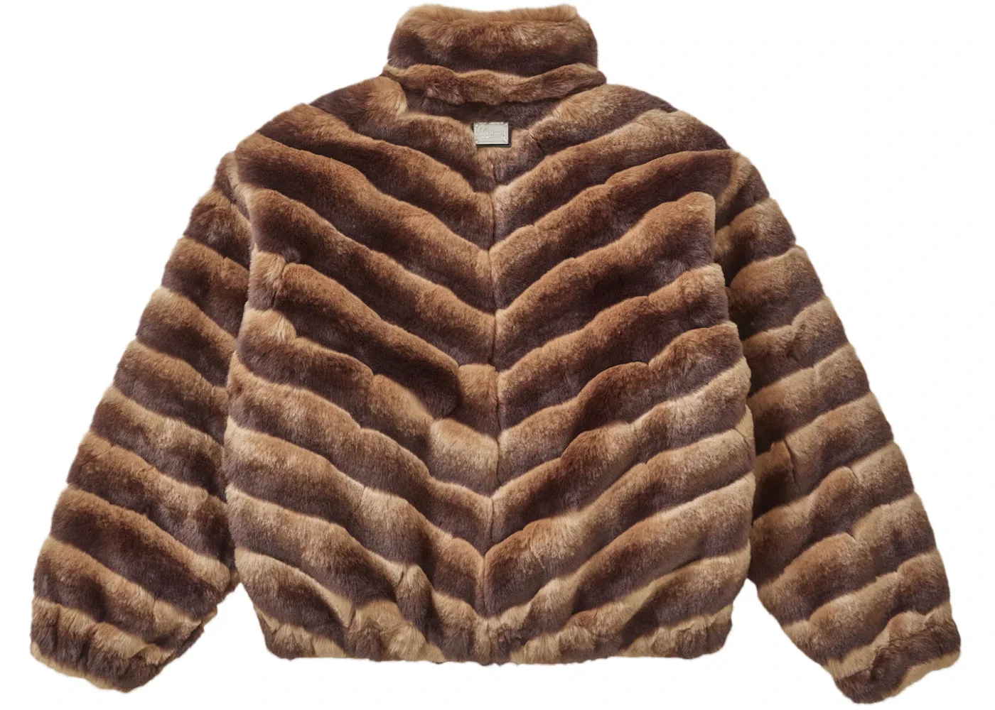 Мужская куртка из искусственного меха с принтом Supreme, Jacket, Brown — фото 3