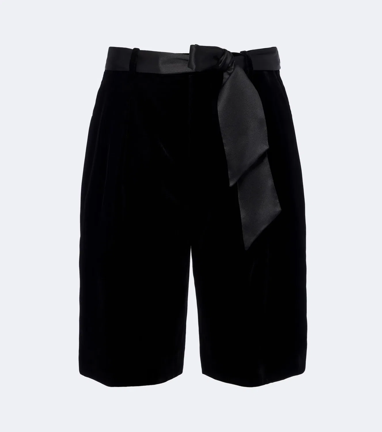 Шорты-бермуды с поясом Saint Laurent, черный
