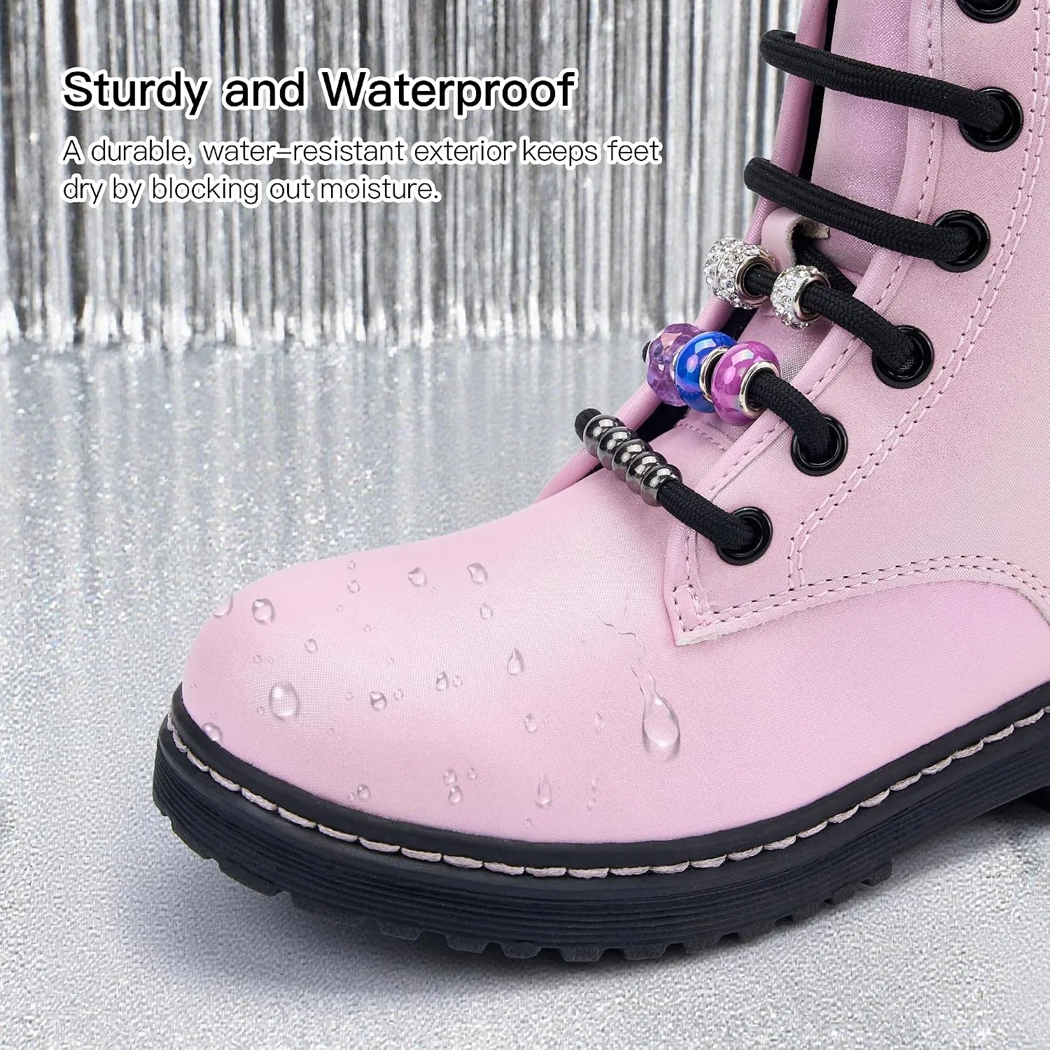 Детские ботинки для девочек с застежкой-молнией Stelle, Iridescent Pink — фото 4