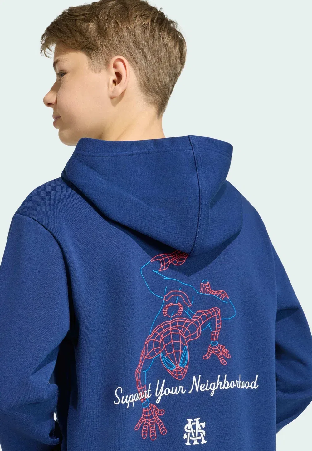 Толстовка с капюшоном Adidas Sportswear, Dark Blue White — фото 4