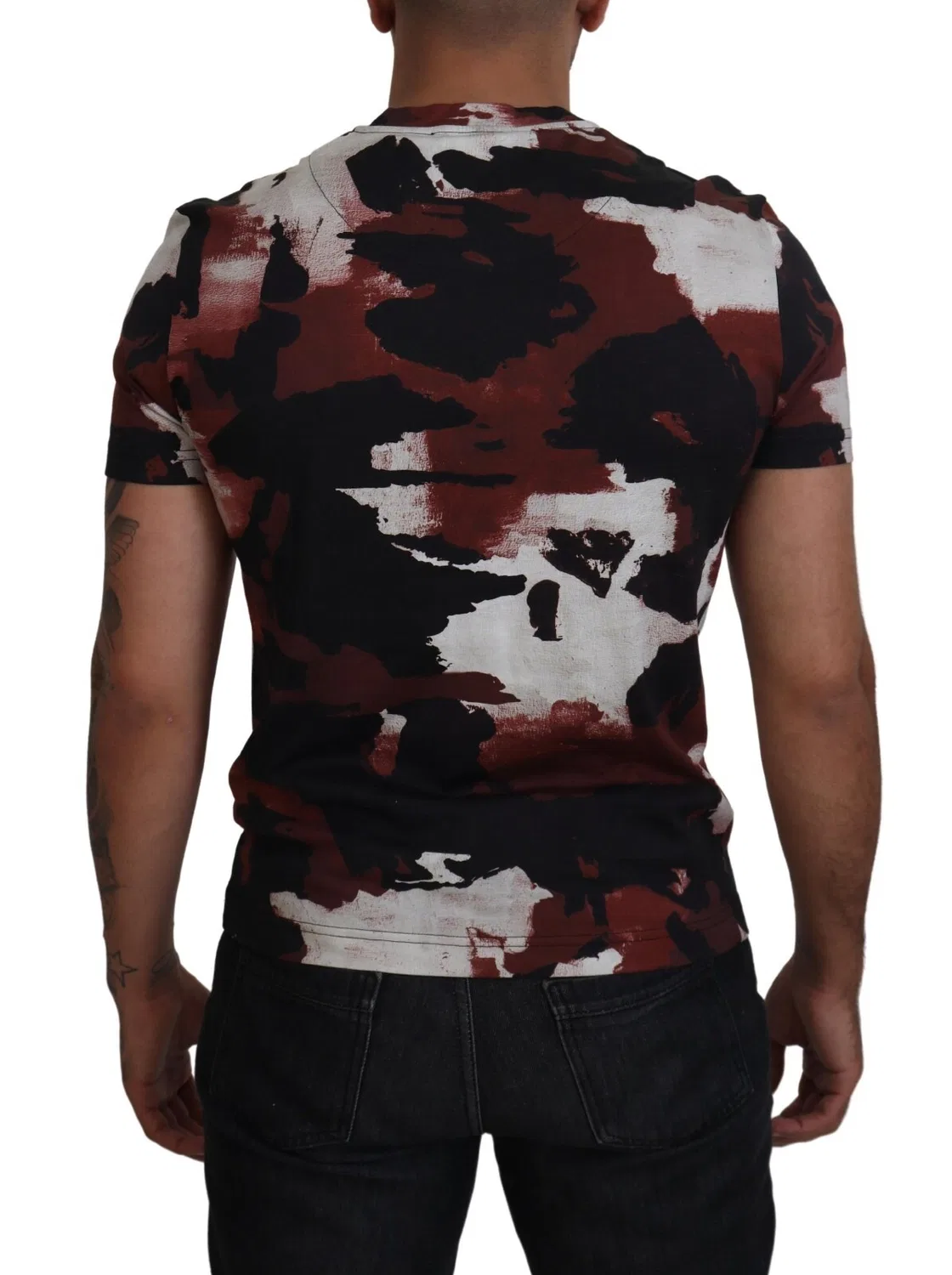 Мужская футболка с принтом Multicolor Tie Dye Cotton Crew Neck T-shirt Dolce & Gabbana, Multicolor — фото 2
