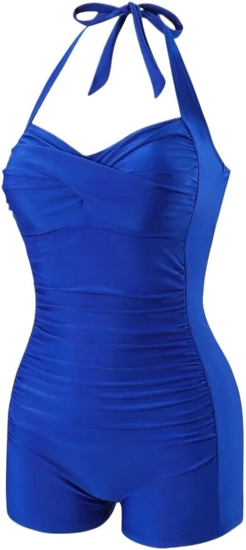 Женский цельный купальник монокини с открытой спиной, High Stretch, Royal Blue