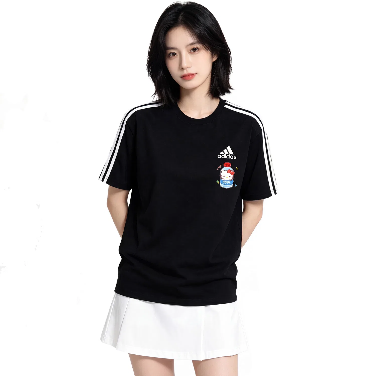 Футболка Unisex Flowing Jet Black, Adidas, Black — фото 4