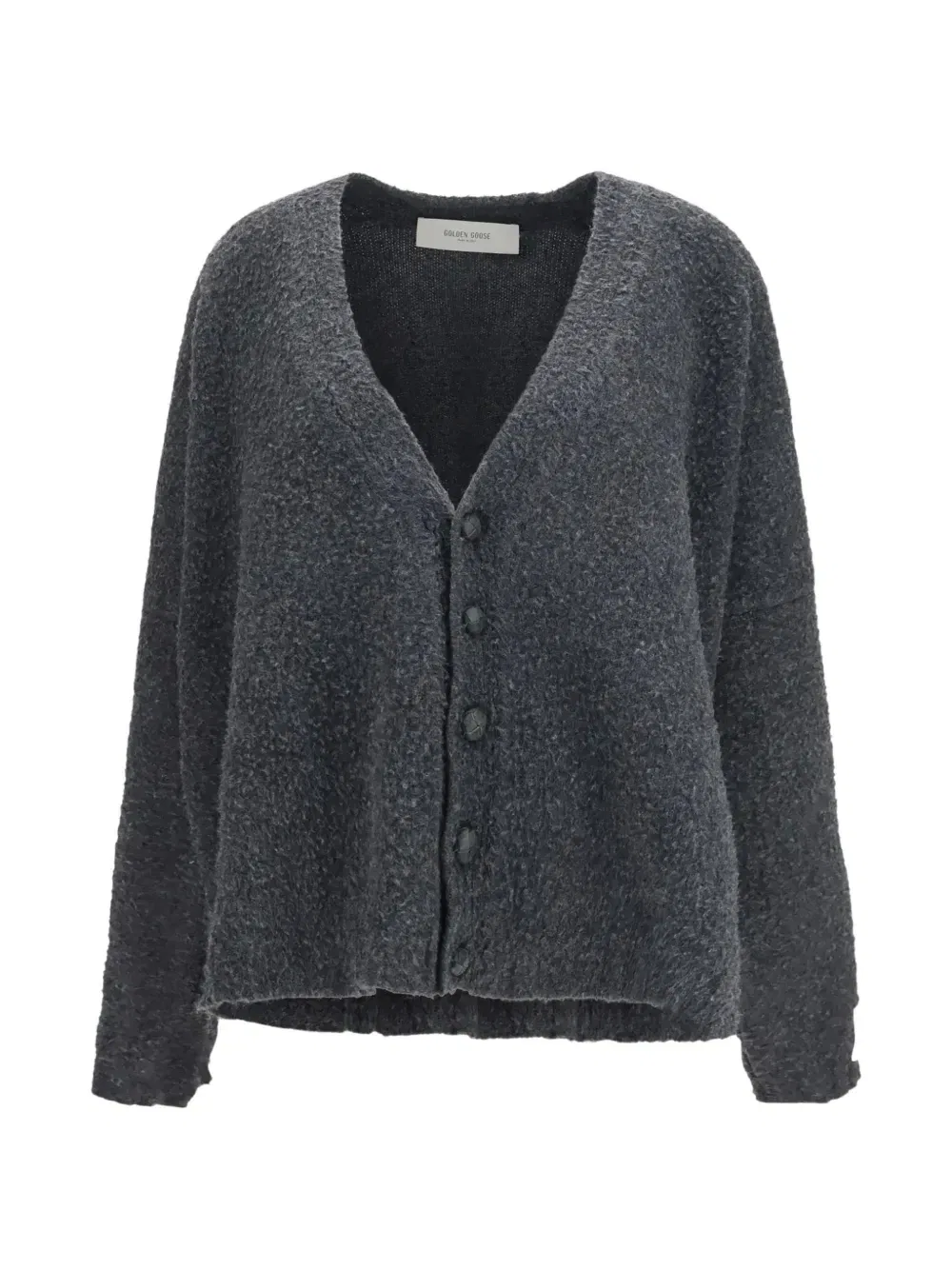 Кардиган из буклированной вязки GOLDEN GOOSE, серый