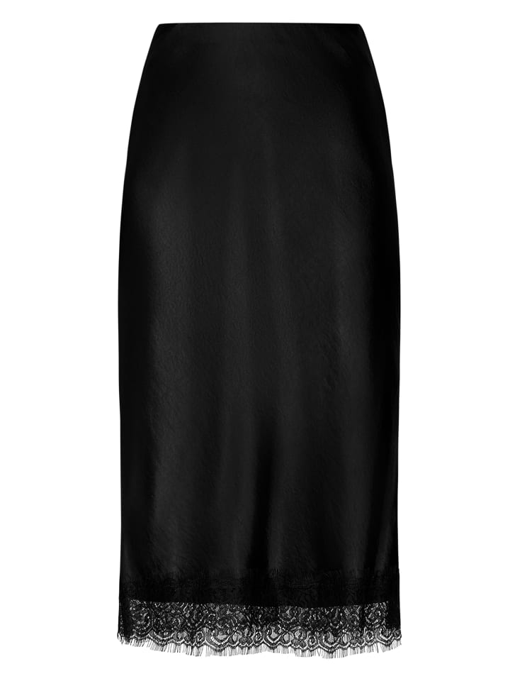 

Zero Атласная юбка с кружевом в цвете «Черная красавица»
