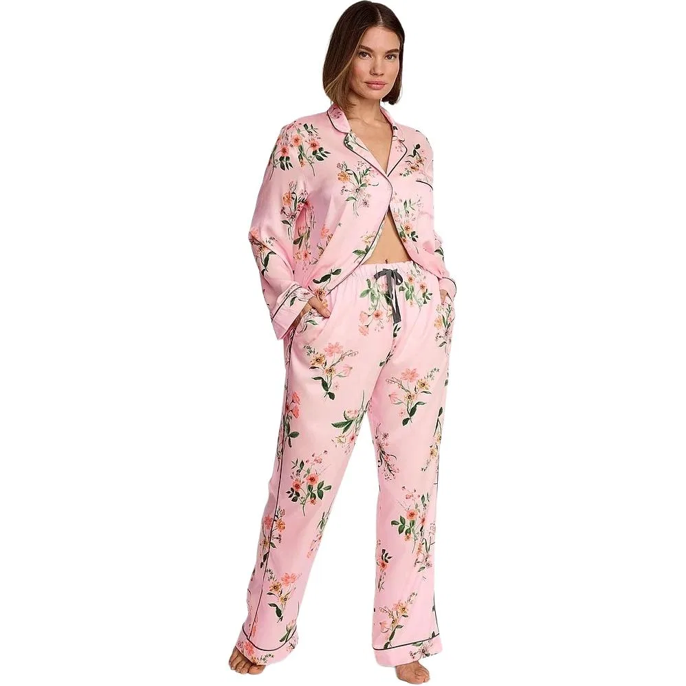 Женский пижамный комплект с цветочным принтом Victoria's Secret, Pink Floral Print