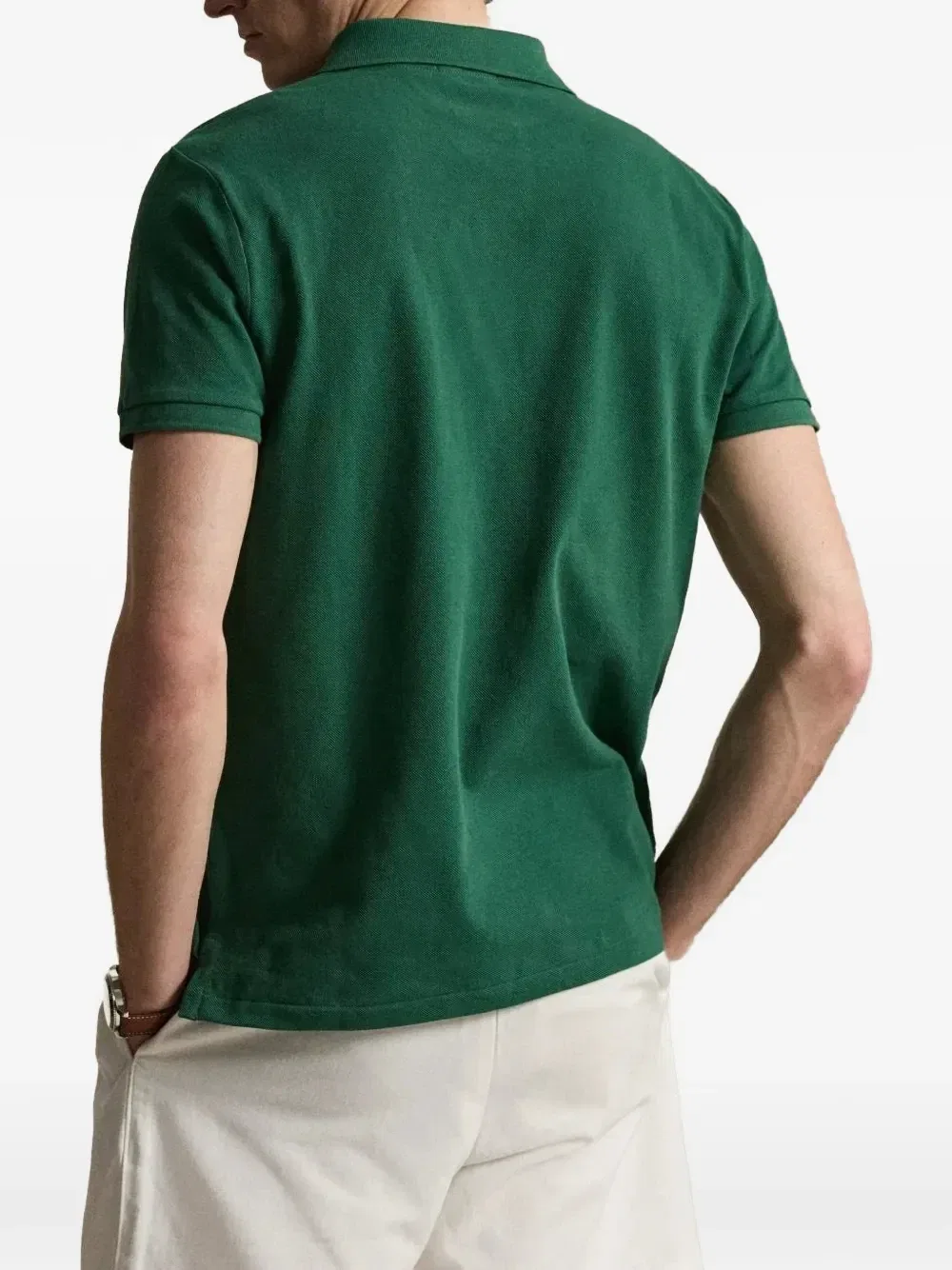Рубашка-поло из сетчатой ткани с вышитым логотипом Polo Ralph Lauren, зеленый — фото 4