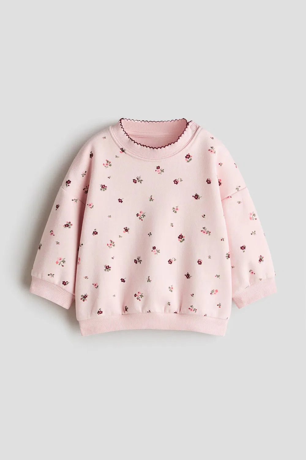 Толстовка с принтом H&M, Hellrosa/Geblümt