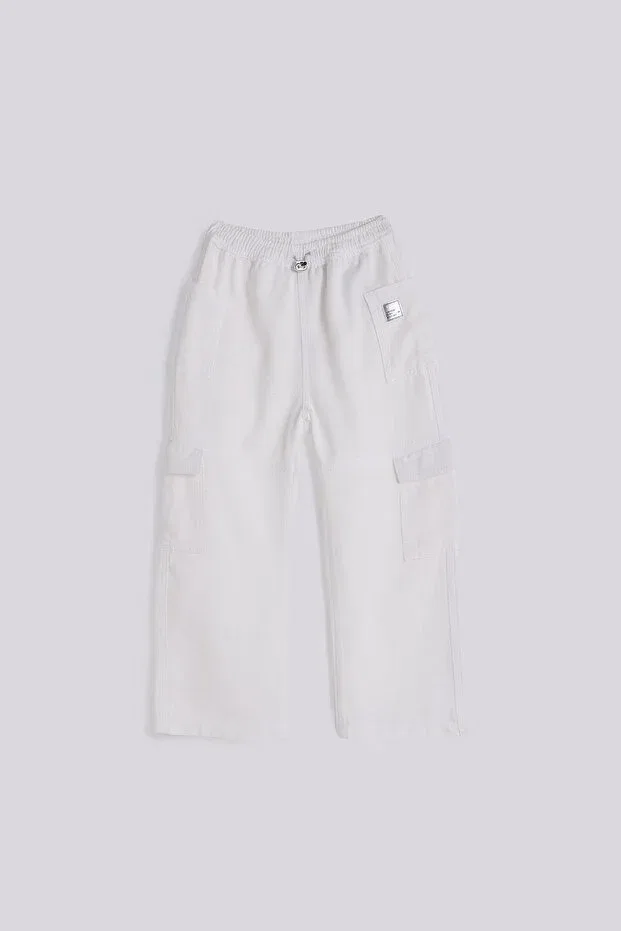 Детские брюки для девочек широкие Tyess, White