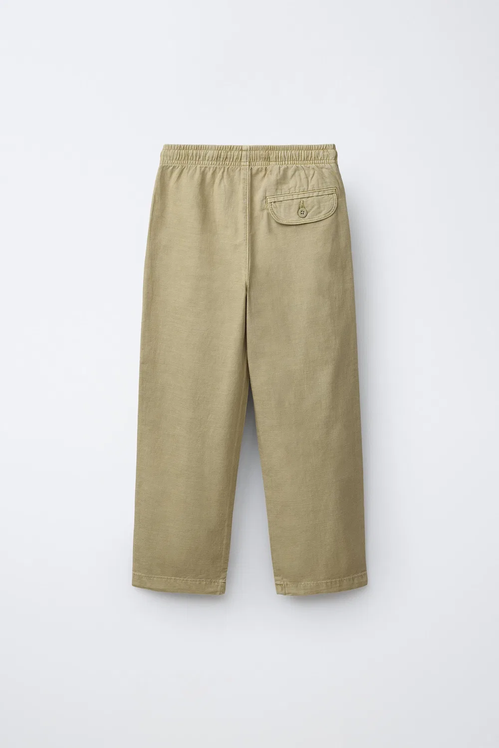 Хлопковые свободные брюки ZARA, Khaki — фото 2