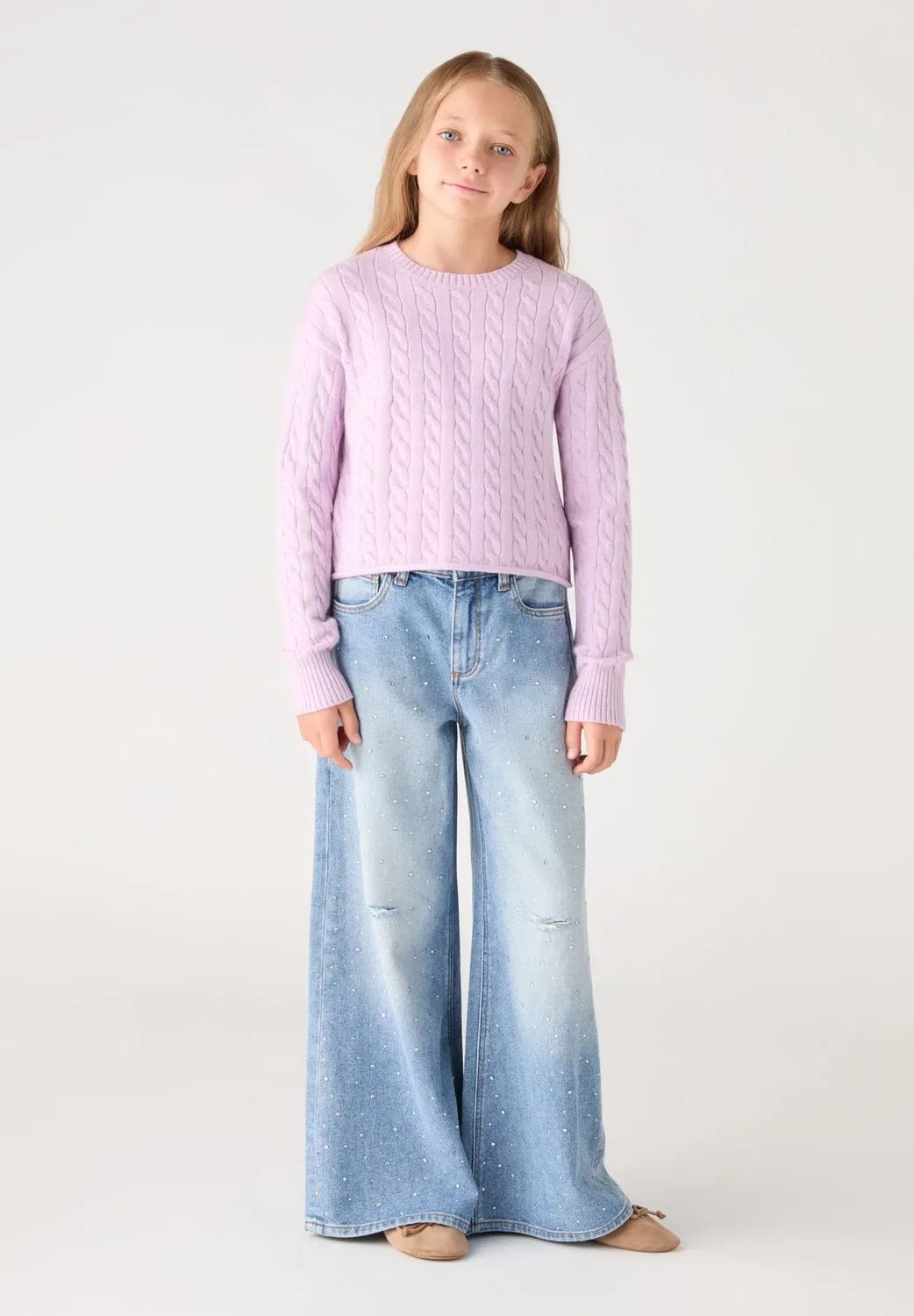 Maglia tinta unita - jumper Terranova, Lilla Melange