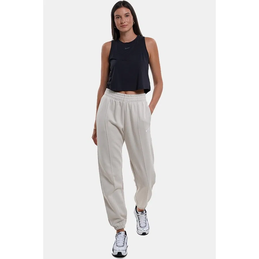 Штаны спортивные свободного кроя с длинным рукавом, модель Sportswear Regular Fit Pant, Nike, Бежевый — фото 4