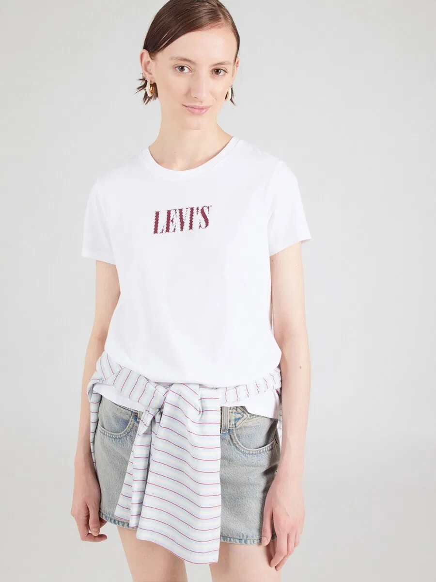 Футболка LEVI'S "Perfect Tee" белого цвета — фото 2