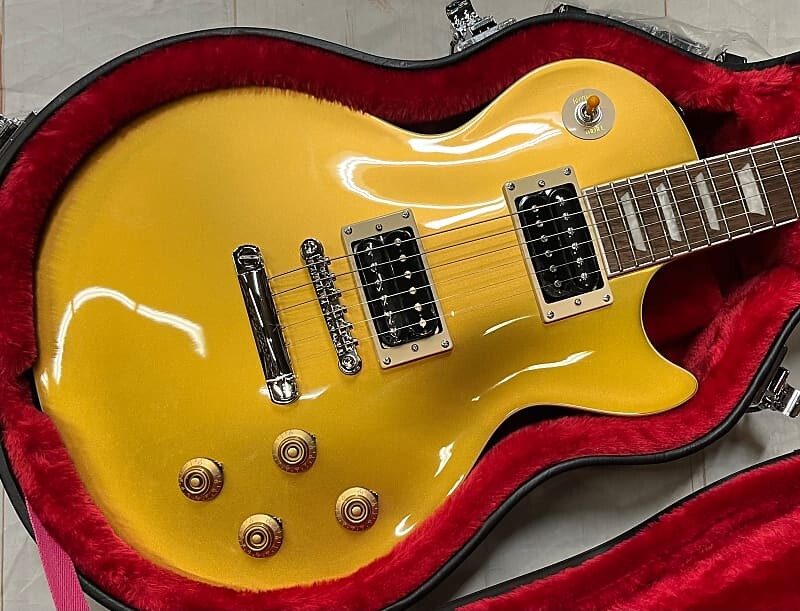 

Epiphone Slash Victoria Les Paul Standard 2022 Gold Top New Unplayed Auth Dealer 8lb 15oz #618 Slash Signature "Victoria" Les Paul Standard