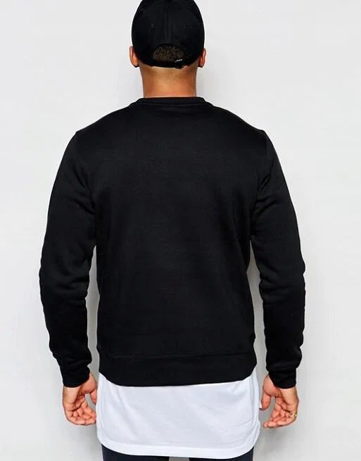 Мужской свитшот с длинным рукавом Club Crew-Swoosh Nike, Schwarz — фото 4