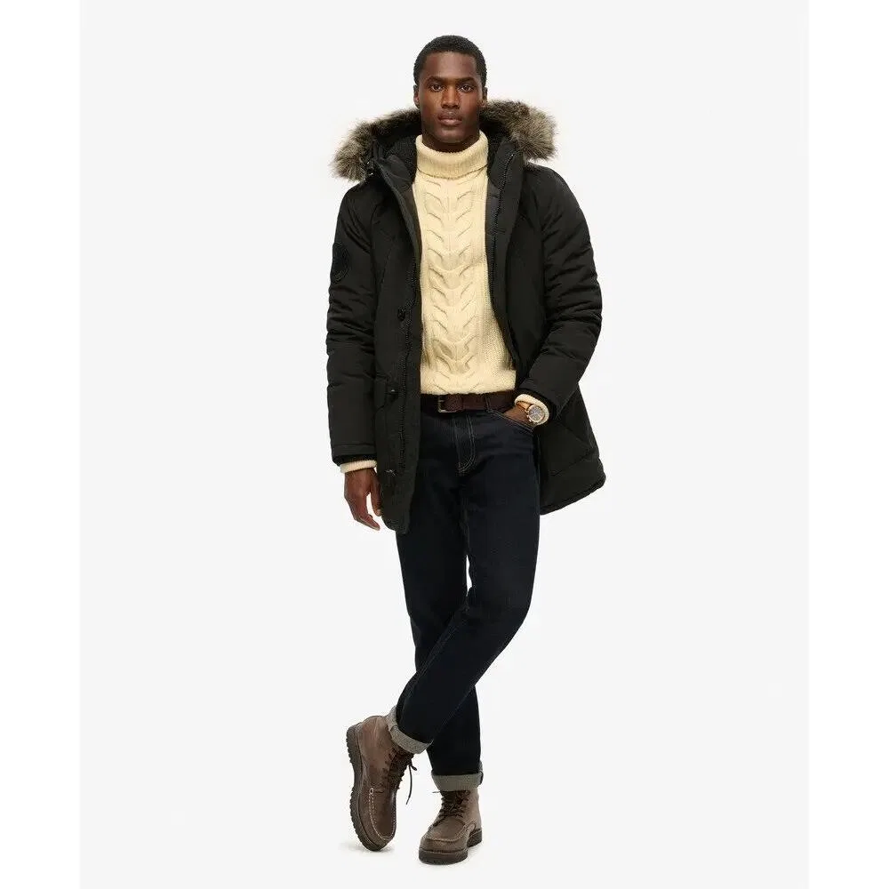 Женская парка с капюшоном и искусственным мехом Superdry Everest — фото 2