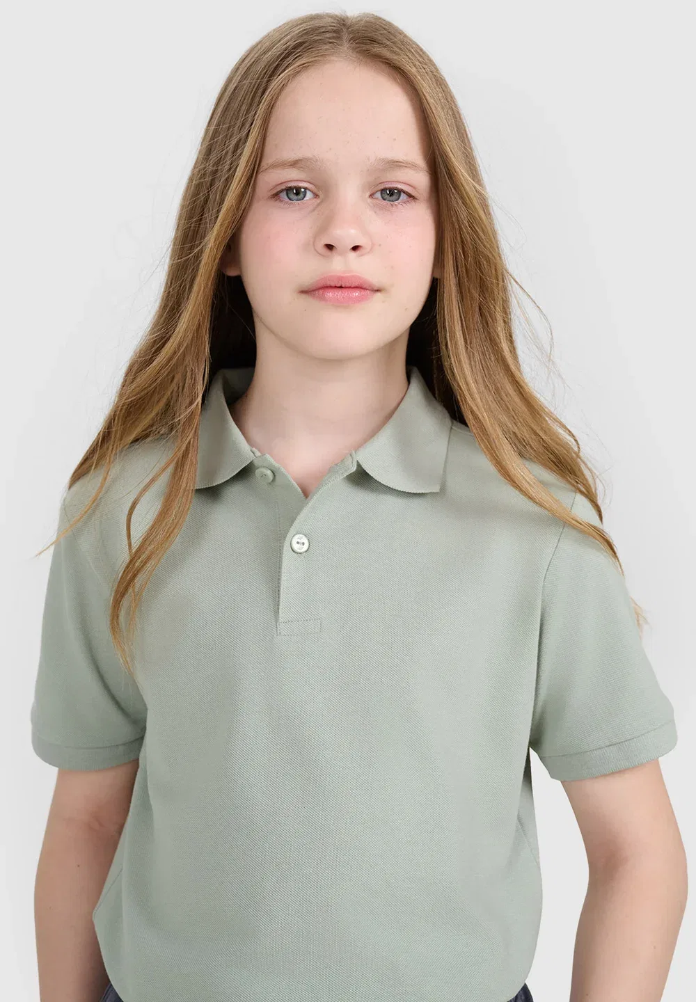 Koszulka polo dziecięca - biała 122 (6-7 лат) унисекс - рубашка-поло 4F, Green — фото 3