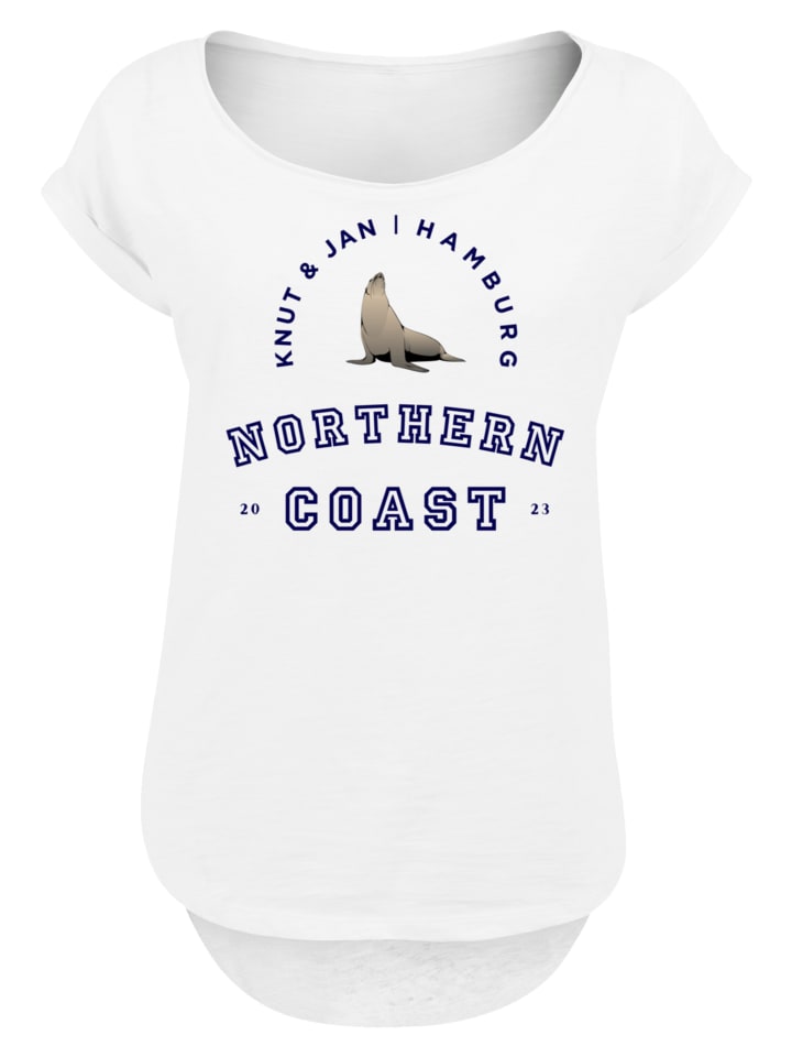 

Удлиненная футболка Robbe Knut & Jan Hamburg белого цвета F4NT4STIC, Белый, Удлиненная футболка Robbe Knut & Jan Hamburg белого цвета F4NT4STIC