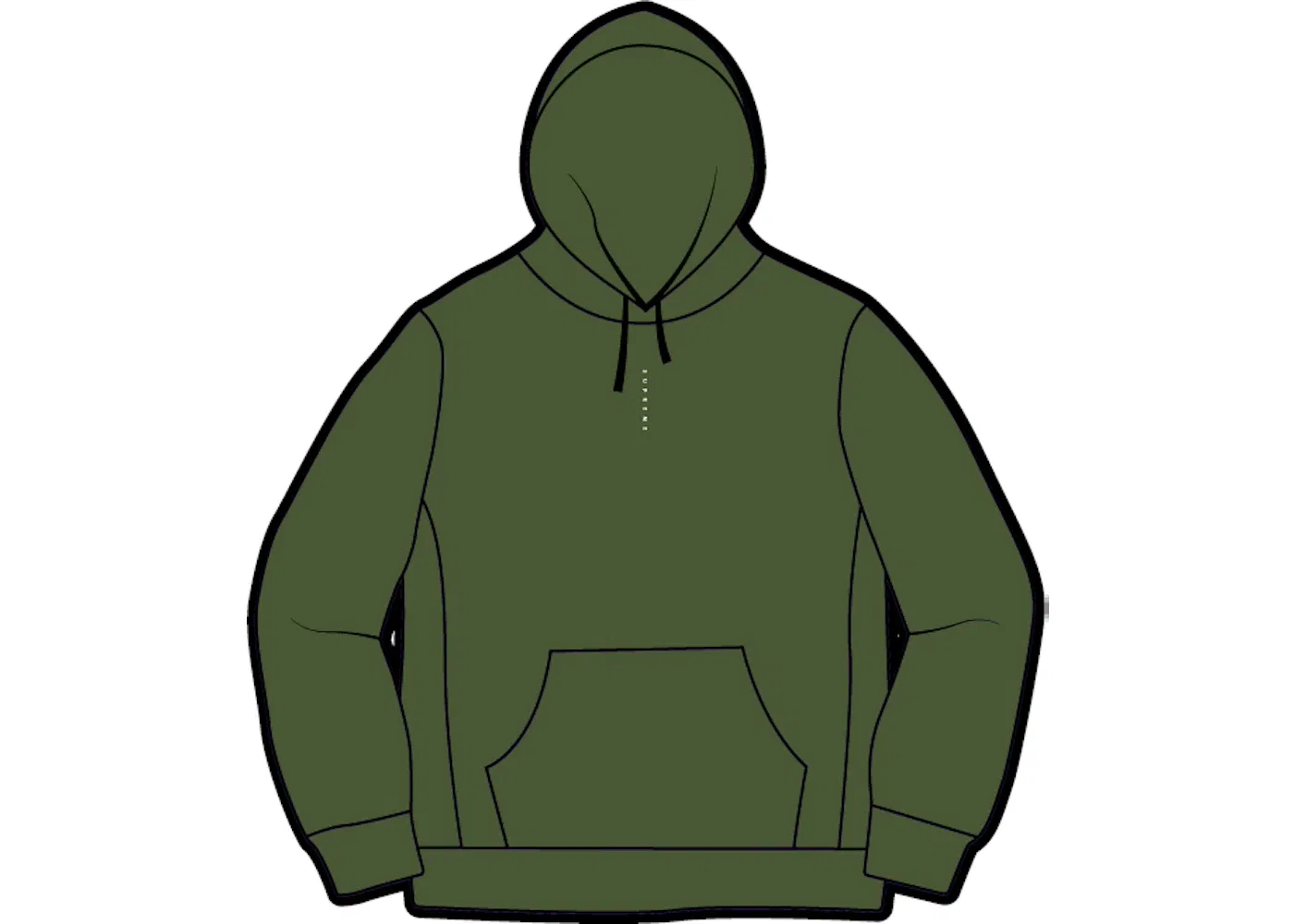 Мужская худи с принтом Micro Logo Supreme, Green