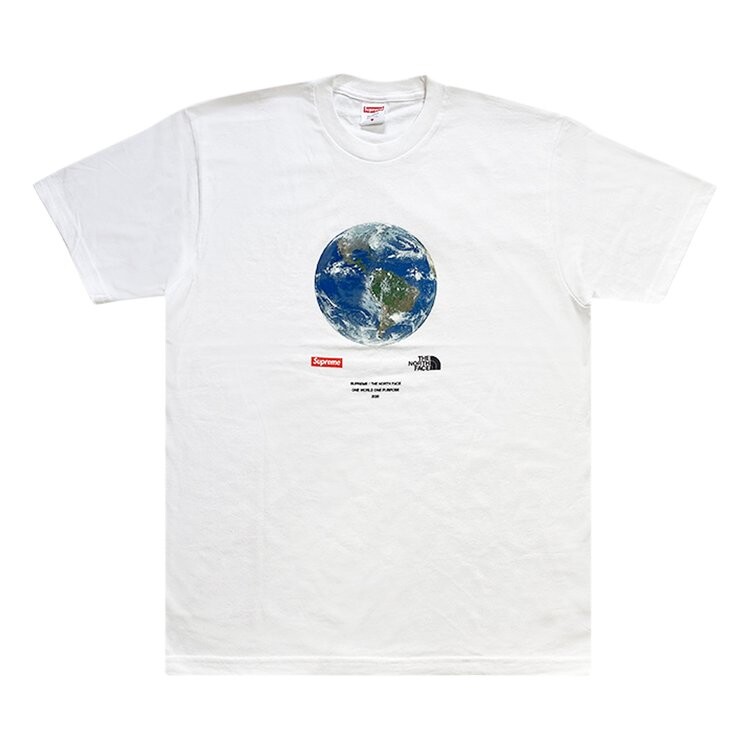

Футболка Supreme x The North Face One World Tee 'White', белый
