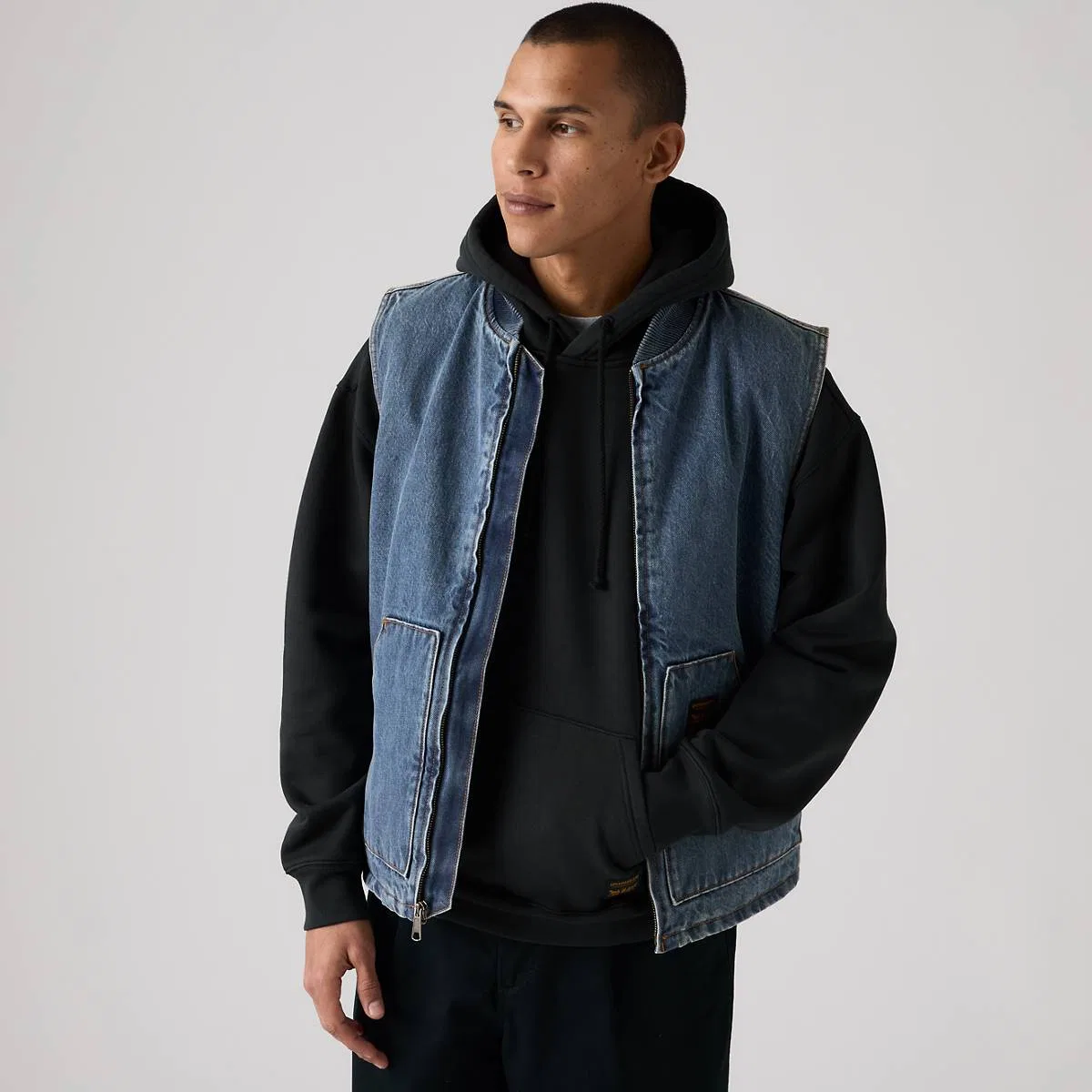 Жилет из джинсовой ткани Sansome Levi's, Get Involved Vest Fww - Medium Wash