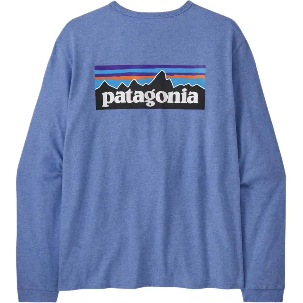 Футболка с длинным рукавом с логотипом Patagonia, Saturated Blue