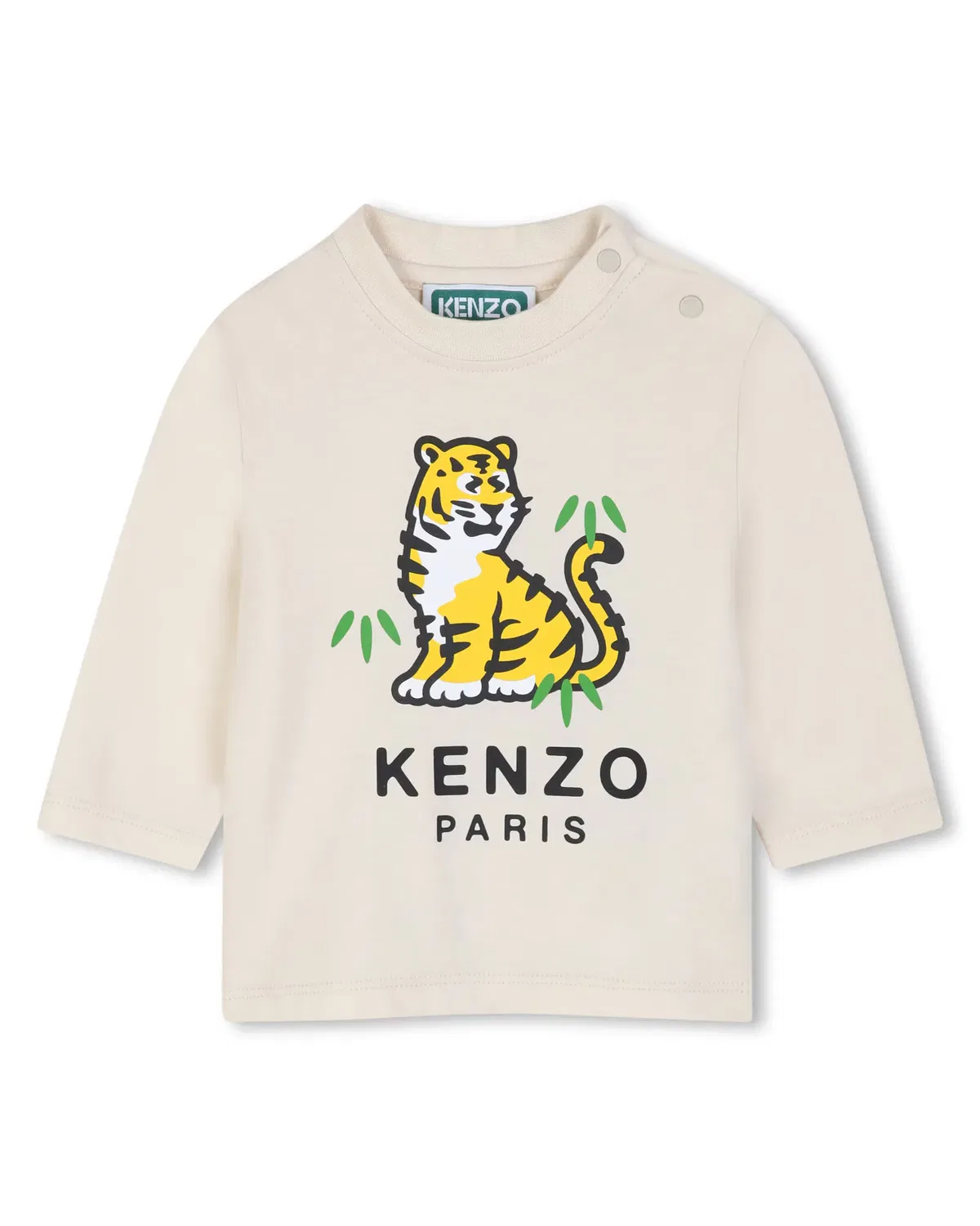 Детская футболка для мальчиков с длинным рукавом Kenzo Kids, Marrón Claro