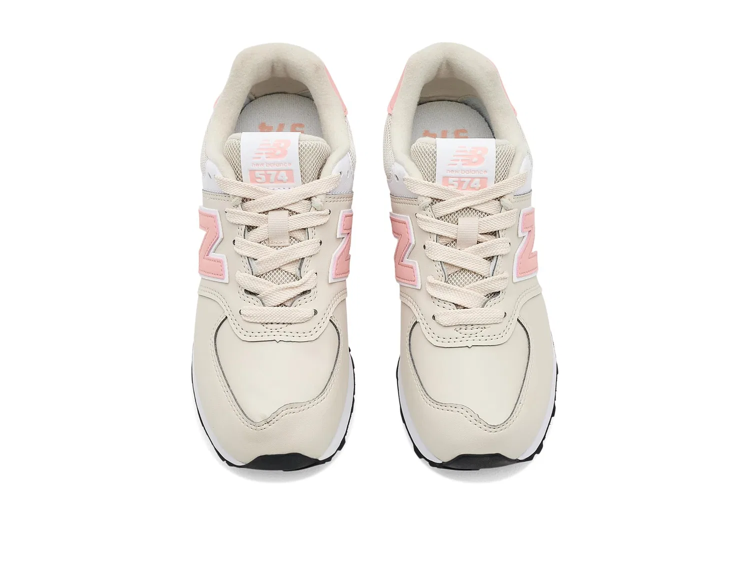 Кроссовки 574 Lace (для маленьких детей) New Balance Kids, Linen/Pink Lemonade — фото 3