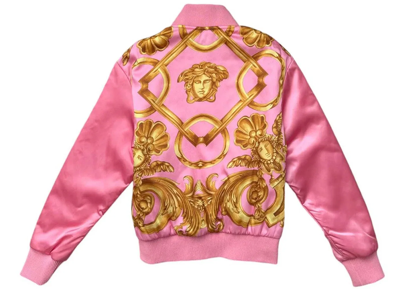 Женская куртка с принтом Versace Medusa Back Print Zip-up Jacket, Pink