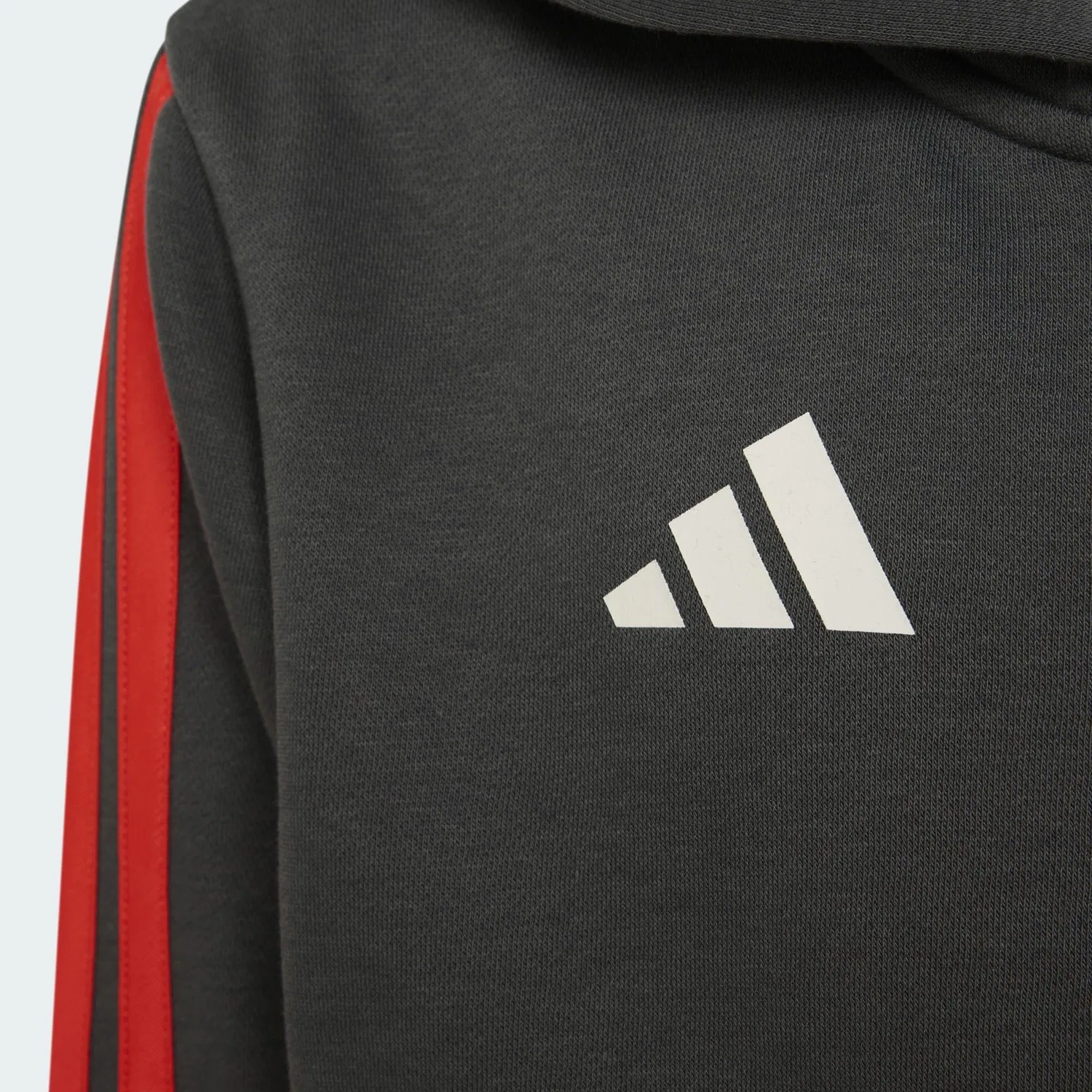 Детский флисовый худи с принтом Audi Revolut F1 Team DNA Full Zip Hoodie Adidas, Schwarz — фото 2