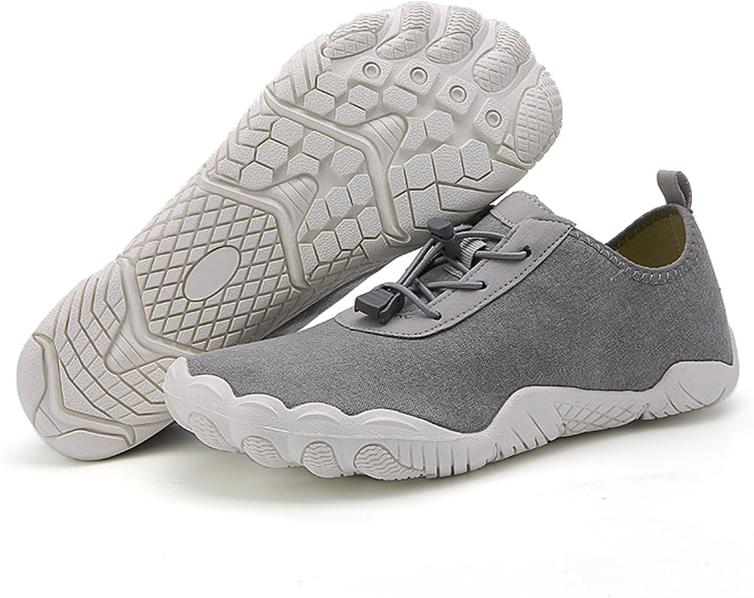 

Мужские вязаные походные ботинки, сухие, нескользящие спортивные водные туфли с регулируемым эластичным ремнем, удобной мягкой подошвой, для ходьбы и тренировок Fifilapin, серый