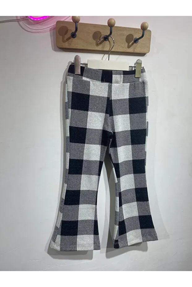 Детские леггинсы для девочек расклешенные Winter Plaid Sayasocks, Siyah