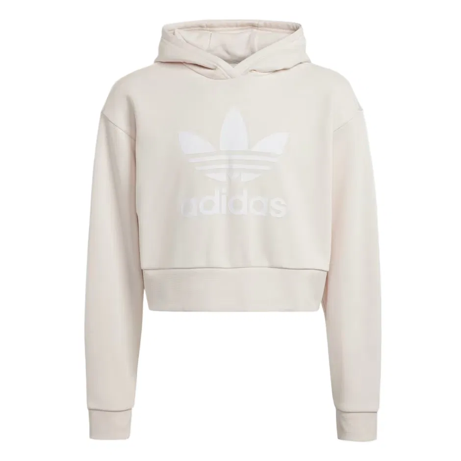 Детское худи с капюшоном Adidas Originals ADICOLOR CROPHOODIES, Beige