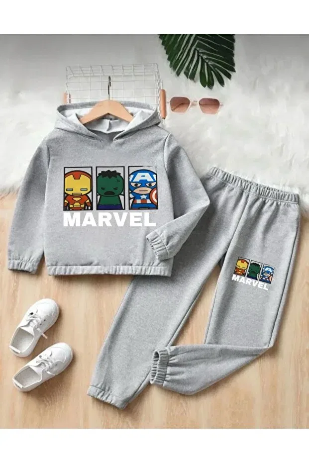 Детский спортивный костюм с принтом Marvel Topçu, Colored