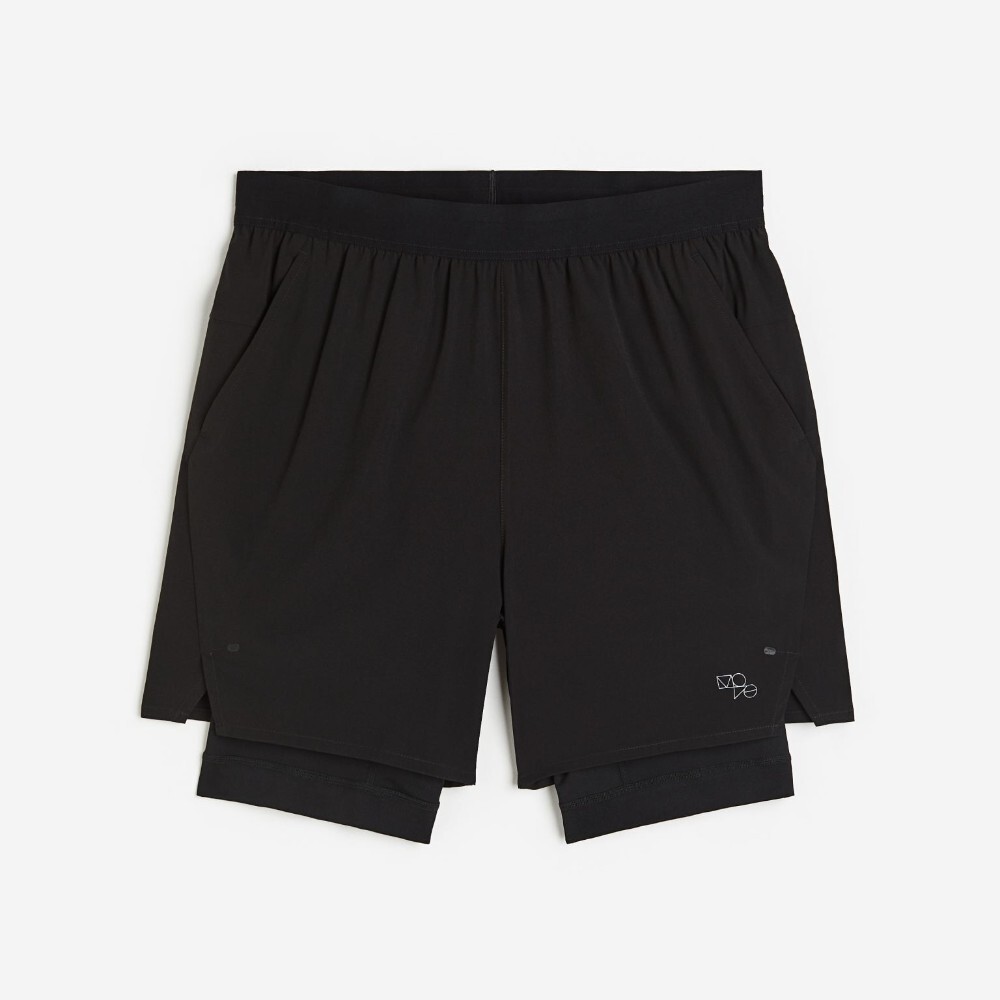 

Спортивные шорты H&M DryMove Double-layered, черный