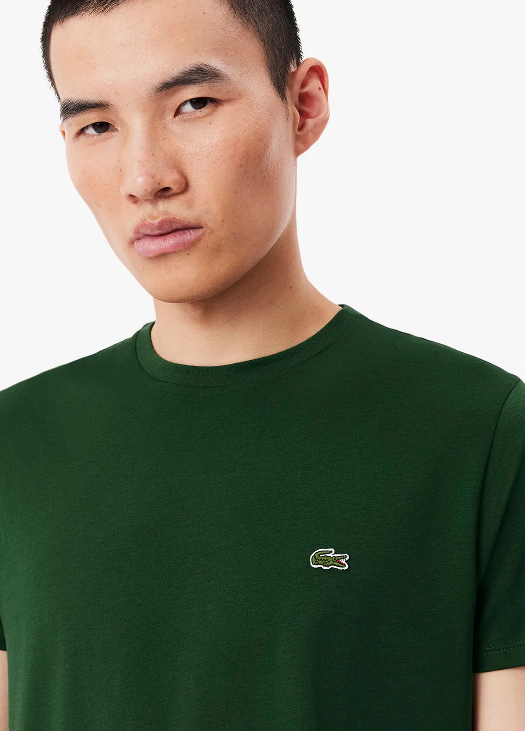 Футболка Lacoste, хлопок, зеленый — фото 3